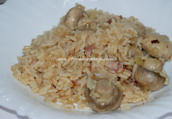 Arroz con champiñones