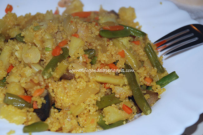 Cuscús con verduras al curry