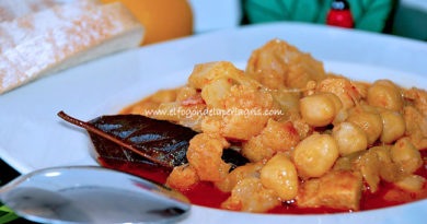 Garbanzos con coliflor