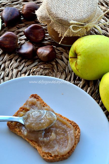 Mermelada de castañas y manzanas